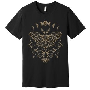 Butterfly Grunge Fairycore Aesthetic Luna Moth Mushrooms Premium T-Shirt