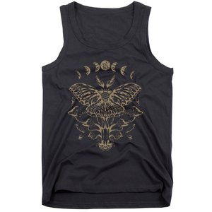 Butterfly Grunge Fairycore Aesthetic Luna Moth Mushrooms Tank Top