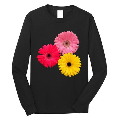 Blooming Gerbera Flower Daisies Gerberas Daisy Flowery Long Sleeve Shirt