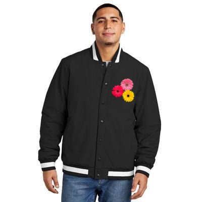 Blooming Gerbera Flower Daisies Gerberas Daisy Flowery Insulated Varsity Jacket