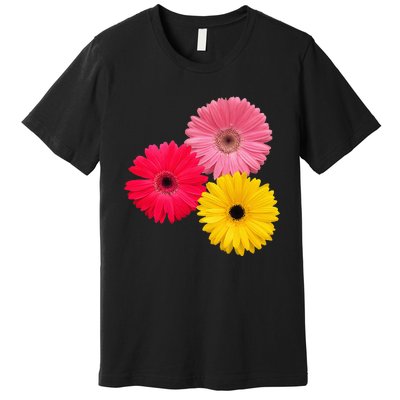 Blooming Gerbera Flower Daisies Gerberas Daisy Flowery Premium T-Shirt