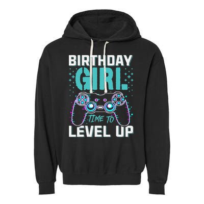 Birthday Gift For Time to Level Up Cool Video Game Bday Garment-Dyed Fleece Hoodie