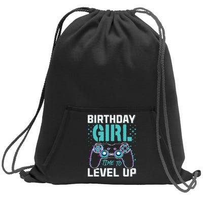 Birthday Gift For Time to Level Up Cool Video Game Bday Sweatshirt Cinch Pack Bag