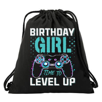 Birthday Gift For Time to Level Up Cool Video Game Bday Drawstring Bag