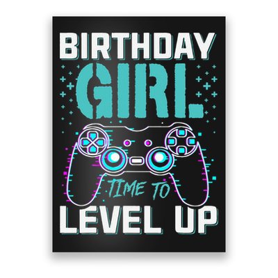 Birthday Gift For Time to Level Up Cool Video Game Bday Poster
