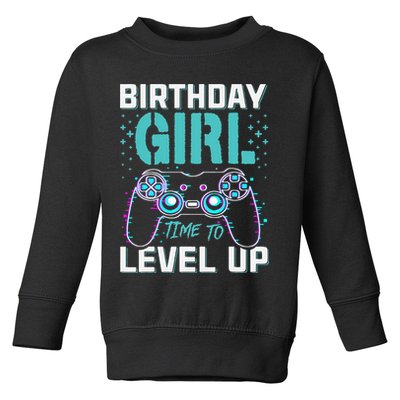 Birthday Gift For Time to Level Up Cool Video Game Bday Toddler Sweatshirt