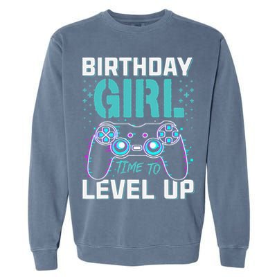 Birthday Gift For Time to Level Up Cool Video Game Bday Garment-Dyed Sweatshirt
