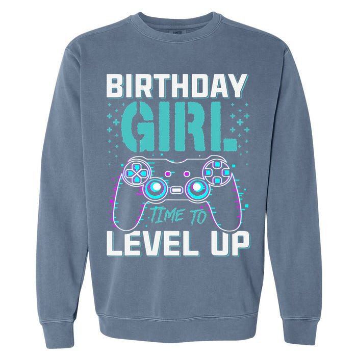 Birthday Gift For Time to Level Up Cool Video Game Bday Garment-Dyed Sweatshirt