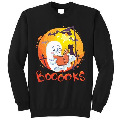 Booooks Ghost Funny Halloween Teacher Book Library Reading Sweatshirt