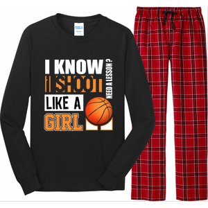 Basketball Gift Funny Shoot Like A Gift Long Sleeve Pajama Set