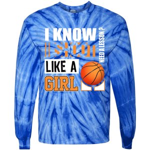 Basketball Gift Funny Shoot Like A Gift Tie-Dye Long Sleeve Shirt