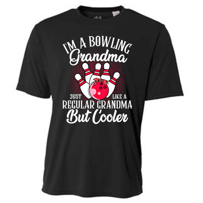 Bowling Grandma Funny Novelty For Bowling Family Gift Cooling Performance Crew T-Shirt