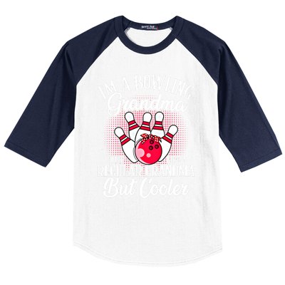 Bowling Grandma Funny Novelty For Bowling Family Gift Baseball Sleeve Shirt