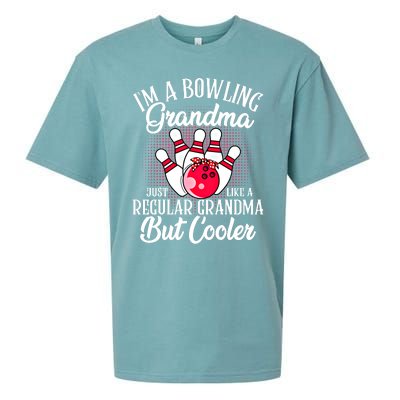 Bowling Grandma Funny Novelty For Bowling Family Gift Sueded Cloud Jersey T-Shirt