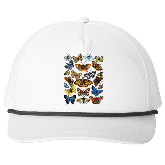 Butterfly Gift For Men Women Kids Butterfly Lover Collection Snapback Five-Panel Rope Hat