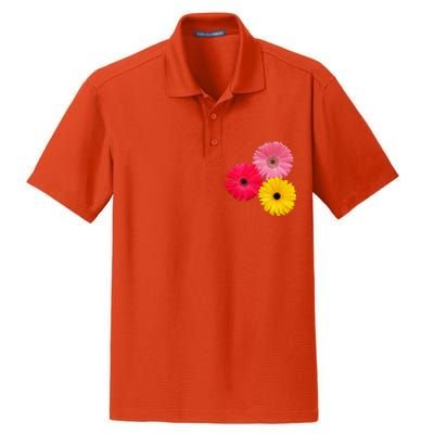 blooming gerbera flower daisies gerberas daisy flowery Dry Zone Grid Polo