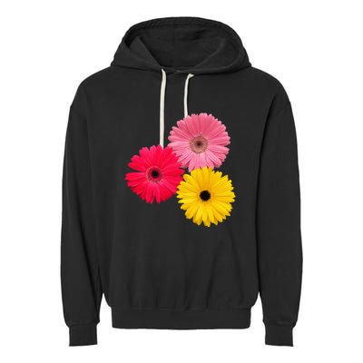 blooming gerbera flower daisies gerberas daisy flowery Garment-Dyed Fleece Hoodie