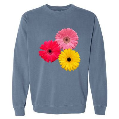 blooming gerbera flower daisies gerberas daisy flowery Garment-Dyed Sweatshirt