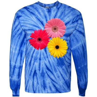 blooming gerbera flower daisies gerberas daisy flowery Tie-Dye Long Sleeve Shirt