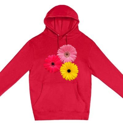 blooming gerbera flower daisies gerberas daisy flowery Premium Pullover Hoodie