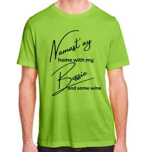 Bossie Gift Funny Namastay For Yoga And Dog Lovers Meaningful Gift Adult ChromaSoft Performance T-Shirt