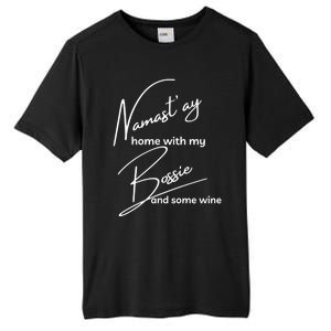 Bossie Gift Funny Namastay For Yoga And Dog Lovers Meaningful Gift Tall Fusion ChromaSoft Performance T-Shirt