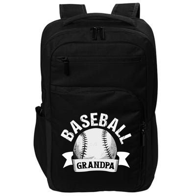 Baseball Grandpa - Funny Baseball Grandfather Impact Tech Backpack