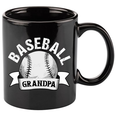 Baseball Grandpa - Funny Baseball Grandfather 11oz C Handle Ceramic Mug