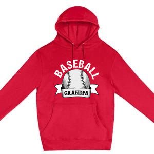 Baseball Grandpa - Funny Baseball Grandfather Premium Pullover Hoodie