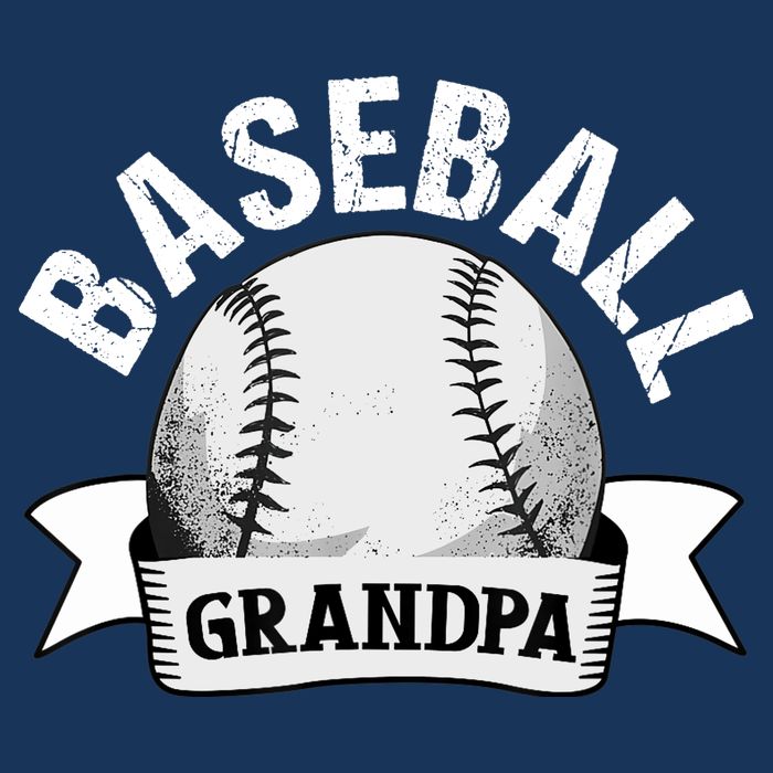 Baseball Grandpa - Funny Baseball Grandfather 7 Panel Mesh Trucker Snapback Hat