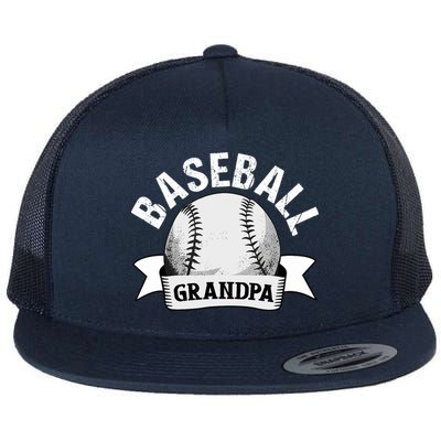 Baseball Grandpa - Funny Baseball Grandfather Flat Bill Trucker Hat