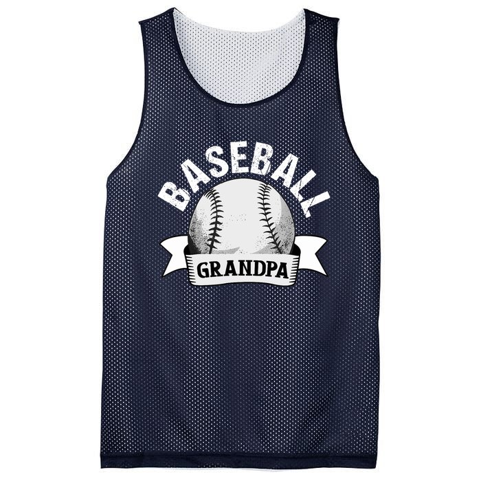 Baseball Grandpa - Funny Baseball Grandfather Mesh Reversible Basketball Jersey Tank