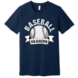 Baseball Grandpa - Funny Baseball Grandfather Premium T-Shirt