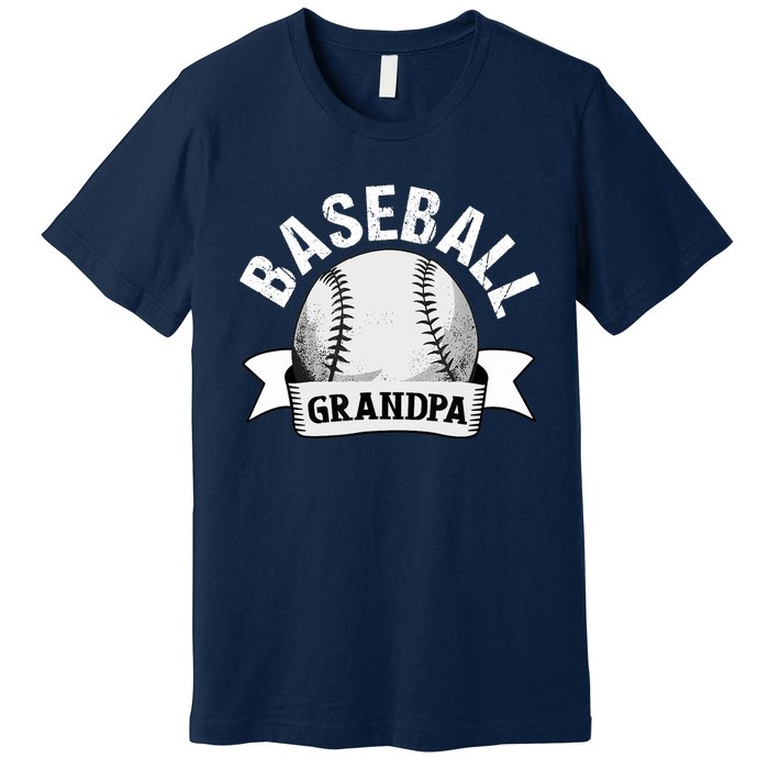 Baseball Grandpa - Funny Baseball Grandfather Premium T-Shirt