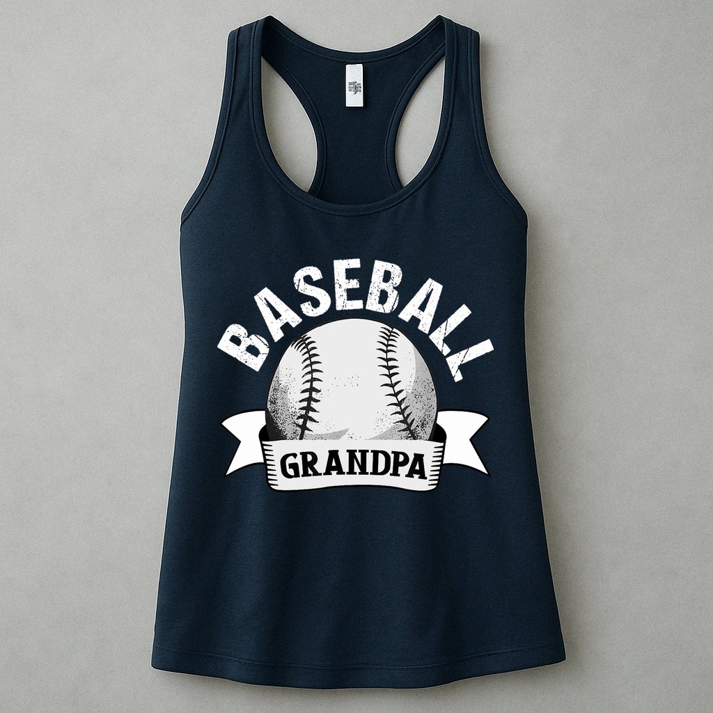Baseball Grandpa - Funny Baseball Grandfather Womens Tank Top