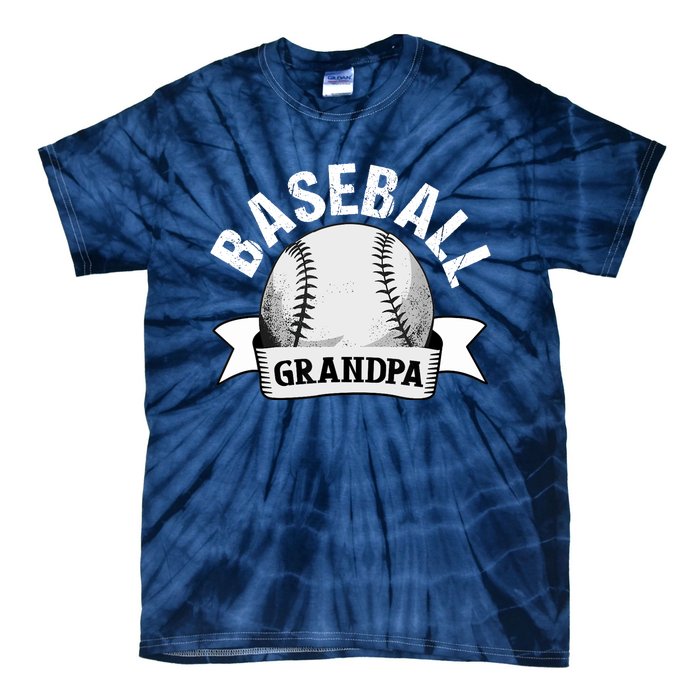 Baseball Grandpa - Funny Baseball Grandfather Tie-Dye T-Shirt