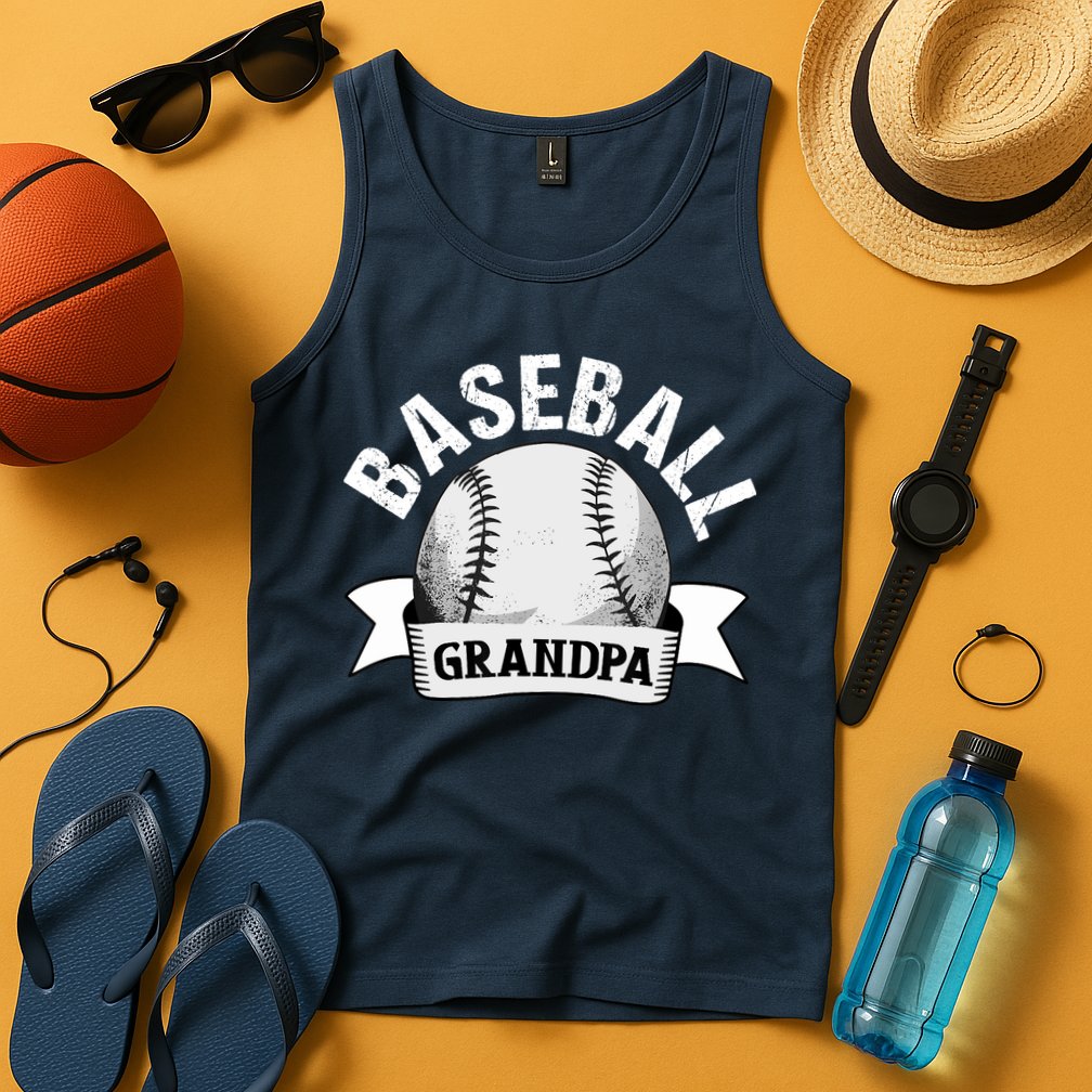 Baseball Grandpa - Funny Baseball Grandfather Tank Top