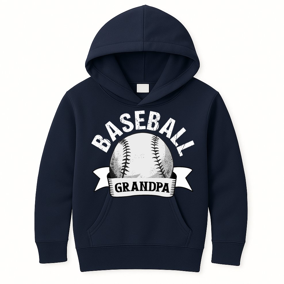 Baseball Grandpa - Funny Baseball Grandfather Kids Hoodie