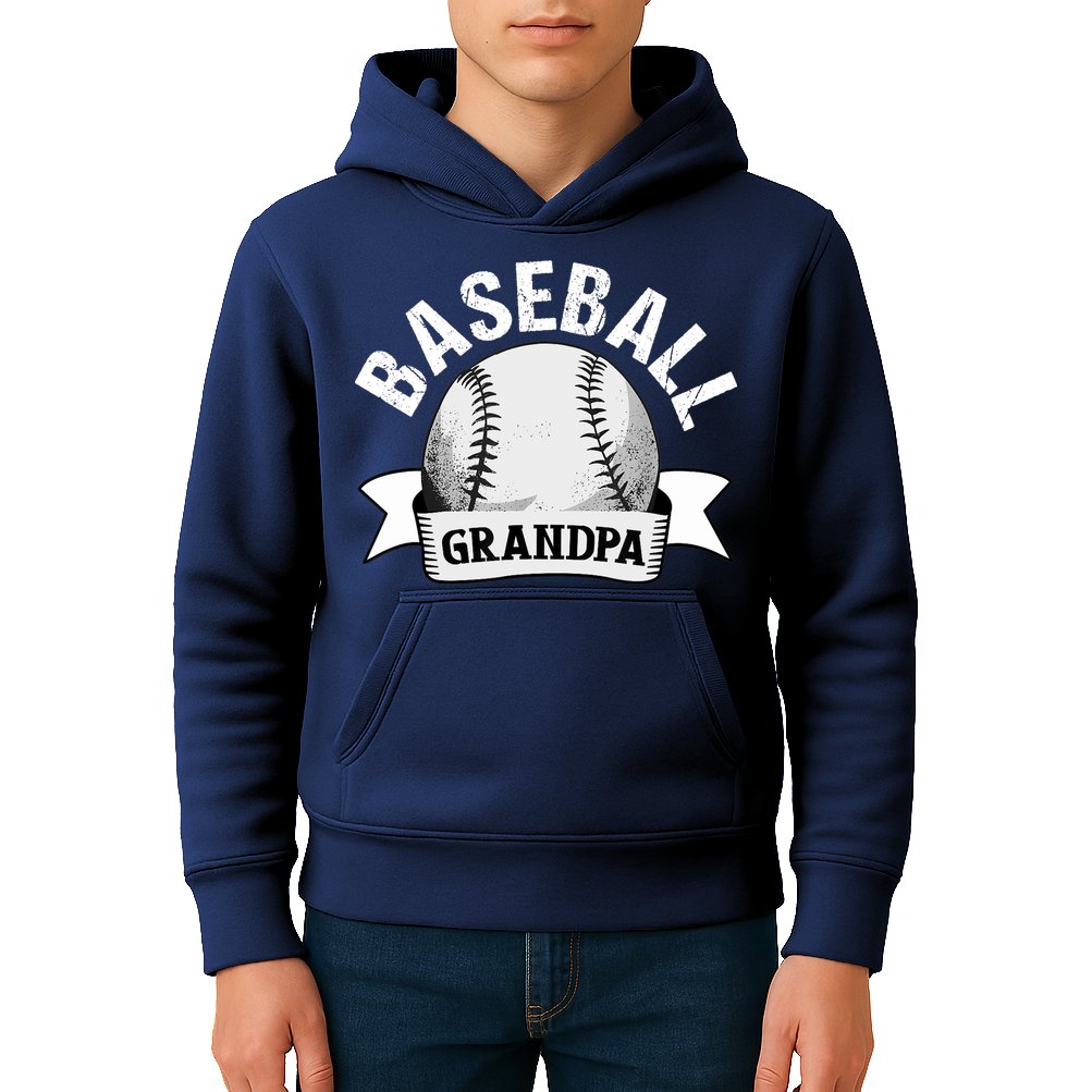 Baseball Grandpa - Funny Baseball Grandfather Kids Hoodie