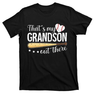 Baseball Grandma Funny ThatS My Grandson Out There Baseball T-Shirt