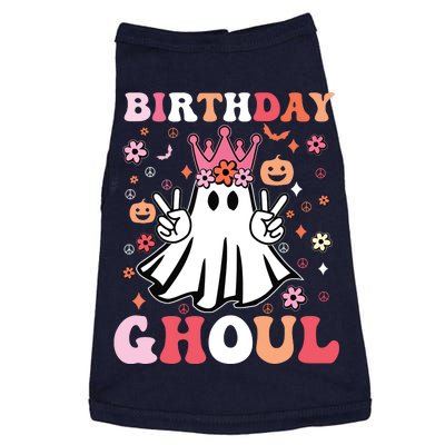 Birthday Ghoul Floral Ghost Girl Groovy Halloween Party Doggie Tank