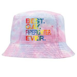 Best Gay Firefighter Ever Gay Gender Equality Funny Tie-Dyed Bucket Hat