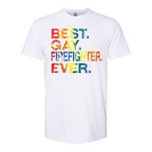 Best Gay Firefighter Ever Gay Gender Equality Funny Softstyle CVC T-Shirt