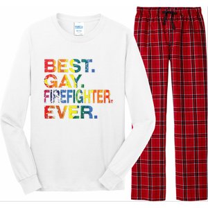 Best Gay Firefighter Ever Gay Gender Equality Funny Long Sleeve Pajama Set