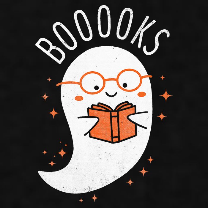 Booooks Ghost Funny Halloween Teacher Book Library Reading Ladies PosiCharge Tri-Blend Wicking Tank