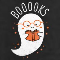 Booooks Ghost Funny Halloween Teacher Book Library Reading 7 Panel Mesh Trucker Snapback Hat