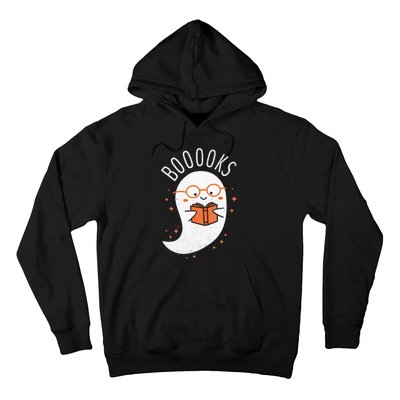 Booooks Ghost Funny Halloween Teacher Book Library Reading Hoodie