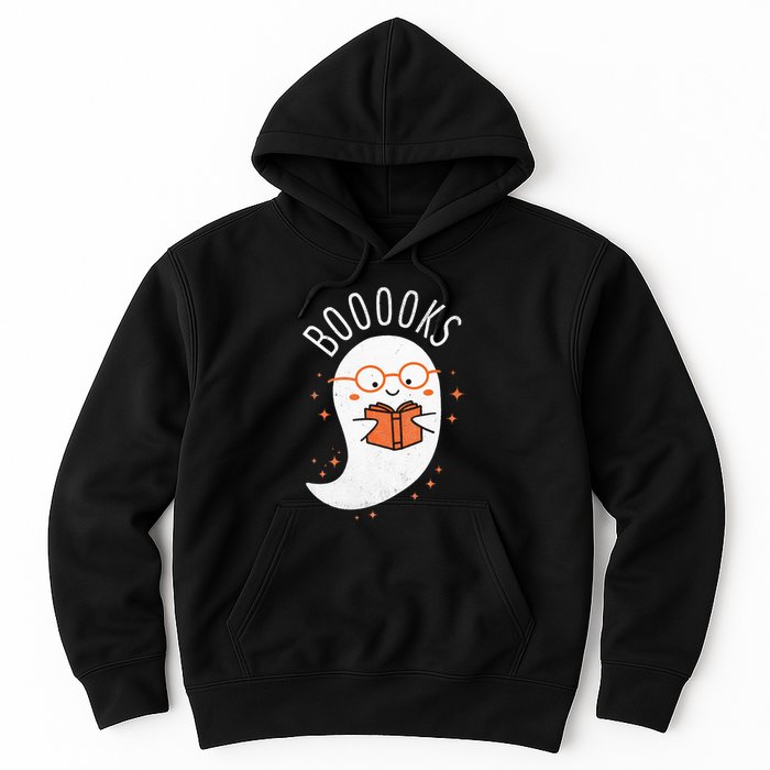 Booooks Ghost Funny Halloween Teacher Book Library Reading Hoodie