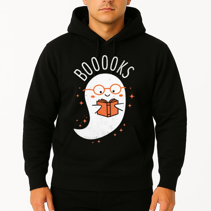 Booooks Ghost Funny Halloween Teacher Book Library Reading Hoodie