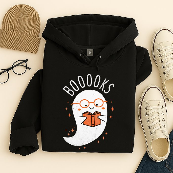 Booooks Ghost Funny Halloween Teacher Book Library Reading Hoodie